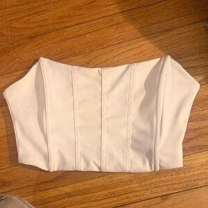 Cream Strapless Corset Top